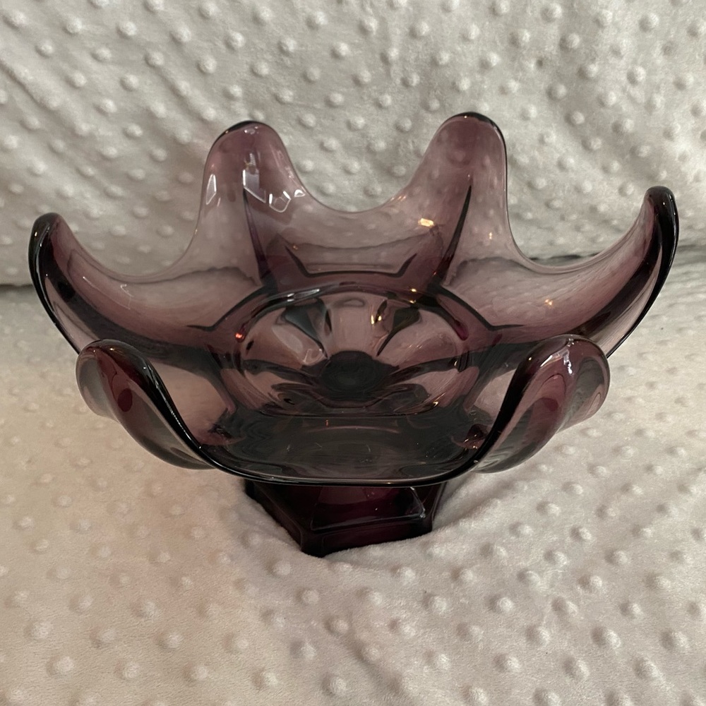 Viking glass epic amethyst candle bowl